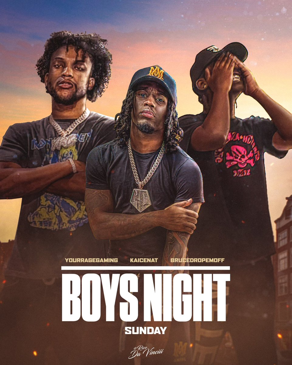 KaiCenat's tweet photo. BOYZ NIGHT IS FINALLY HERE🎉LIVE NOW HURRY UP AND PULL UP CAUSE TONIGHT IS FOR THE BOYZZZZ🫶🏾 https://t.co/1jUhSWSscx