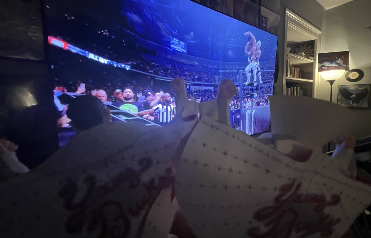 imwithaew's tweet photo. #AEW #RSCALLOUT Kenny and the bucks checking out the ladder match https://t.co/qw21HMgkhs
