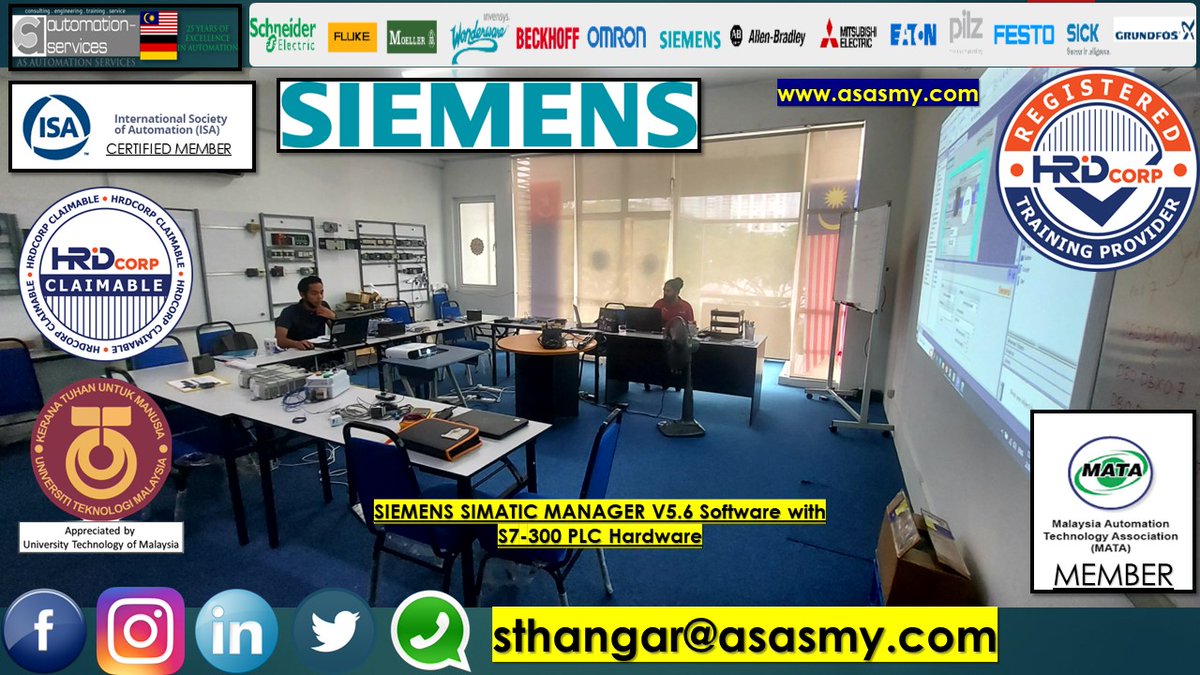 AutomationMy's tweet photo. #PLC , #HMI , #SCADA #TRAINING in #SIEMENS #SimaticManager V5.6 #Software with S7-300 PLC #Hardware + HMI Basic to Advance , In-House / #ASASMY #LAB / #PersonalSponser #OneToOne Training.:- https://t.co/Rlc4mPP3U8 https://t.co/y22VJTCiR6