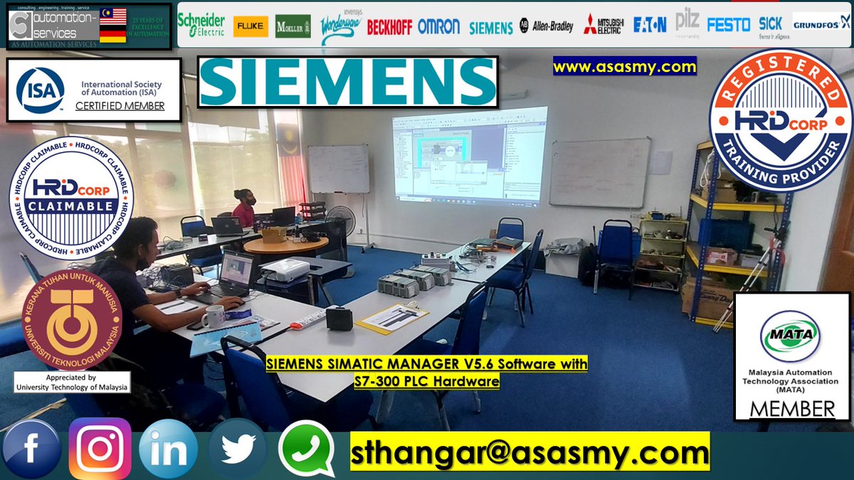 AutomationMy's tweet photo. #PLC , #HMI , #SCADA #TRAINING in #SIEMENS #SimaticManager V5.6 #Software with S7-300 PLC #Hardware + HMI Basic to Advance , In-House / #ASASMY #LAB / #PersonalSponser #OneToOne Training.:- https://t.co/Rlc4mPP3U8 https://t.co/y22VJTCiR6