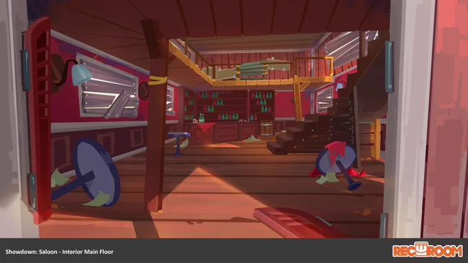 Finally got around to sharing some of the environment and prop work I did for Rec Room's newest original, Showdown, on ArtStation!! Link to project below  
