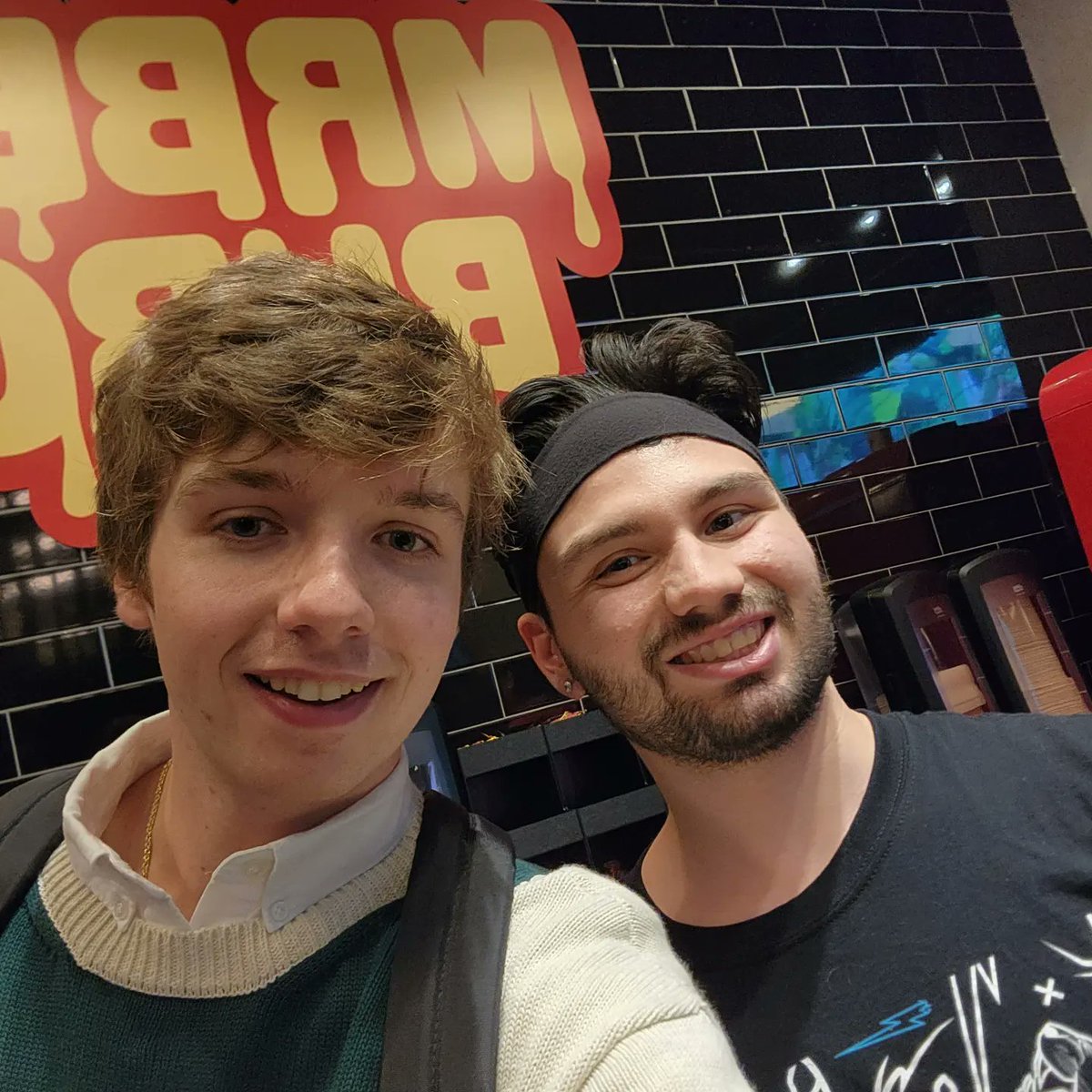 Ultra_manz's tweet photo. @KarlJacobs_ @MrBeast Karl is amazing. I was laughing because Tommy innit showed up in a Kmart shirt that I use to wear all the time. https://t.co/W8vPJ2GhIr