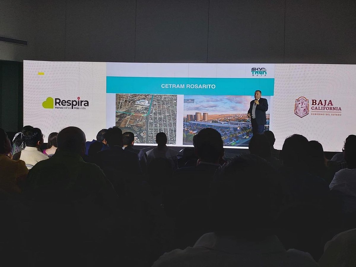 Nuestro secretario general Javier Merino, participó en la presentación del Sky Tren Baja, la construcción del tren elevado Tijuana-Rosarito por parte de la gobernadora del estado, <a href="/MarinadelPilar/">Marina del Pilar</a>.

Sin duda un proyecto único en el país. 

#Tijuana #Rosarito #TrenElevado #México