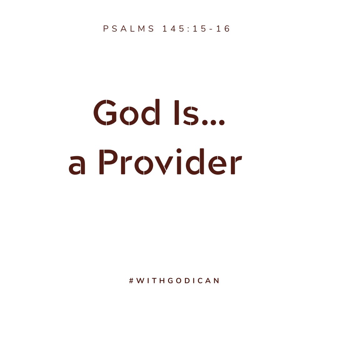withGODican_'s tweet photo. “All living things look to you for their food, and you give them their food at the right time. You open your hands and give every living thing all that it needs.”
Psalms 145:15-16 ERV
#Godis
#Godprovides
#Godhaswhatyouneed
#JehovahJireh 
#withGodican https://t.co/ewF0vcRoKY