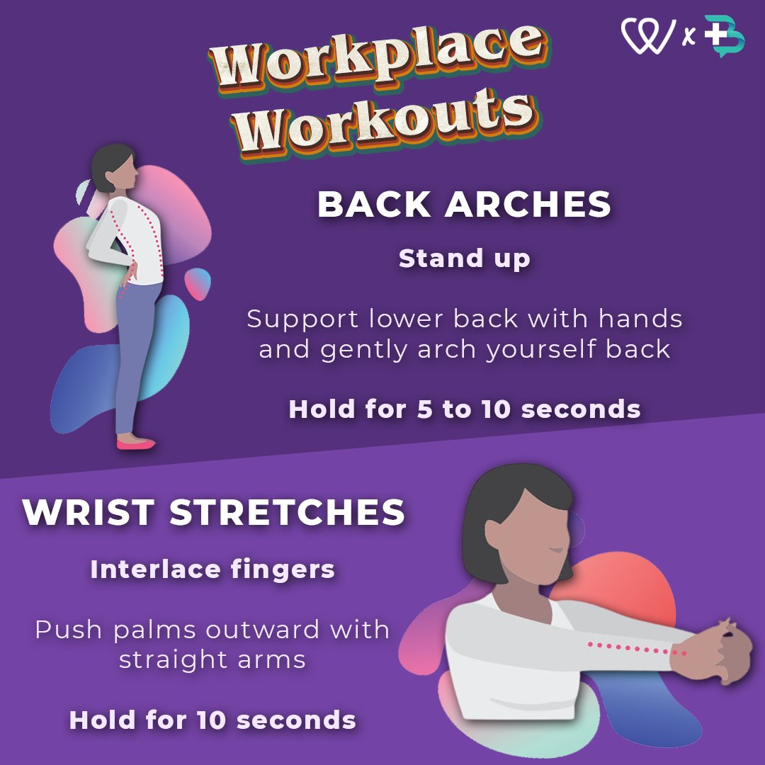 myBeepr's tweet photo. Women’s Health Week is a reminder to set aside time for your health and wellbeing 😊🧠⚕️

For those in the office or working from home today here are some Workplace Workouts to keep your physical and mental wellbeing in check 🙌

#womenshealthweek @JeanHailes https://t.co/IRs0pKflpg