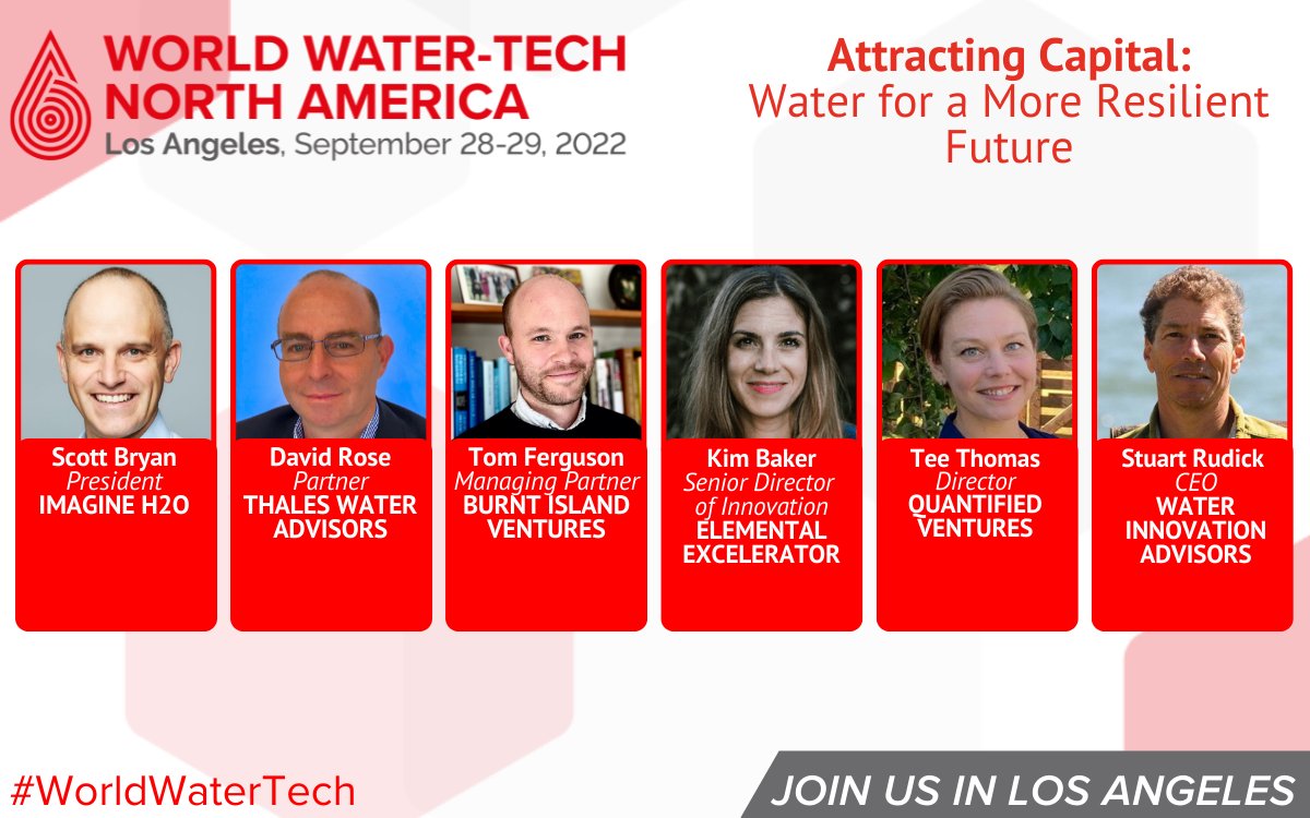 Come hear David Rose talk about attracting capital at #WorldWaterTech