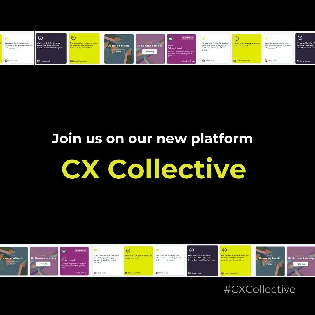 The CX Collective has moved to our very own community platform - buff.ly/3NNsCZU. Join us to be part of a community of experience designers who shift culture inside organisations from profit to people. Check out our membership options today! - buff.ly/3P9hkzo