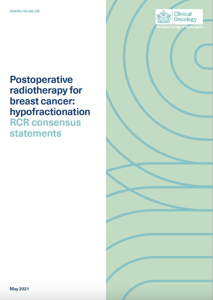 Postoperative radiotherapy for breast cancer: hypofractionation RCR consensus statements.
rcr.ac.uk/publication/po…