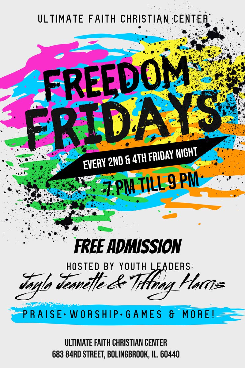 UltimateFaithCC's tweet photo. Looking for something to do fun and wholesome for the youth? Join us every 2nd &amp; 4th Friday at 7pm for Youth Night. #UFCC https://t.co/vzwXCs28TU