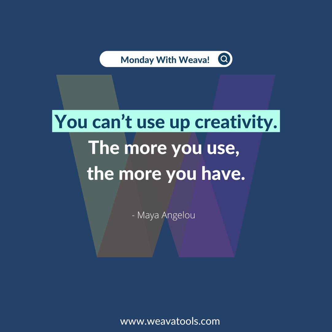 weavatools's tweet image. It’s Monday, time to unleash your creativity! Always remember that there are a lot of ways how to show your creative side 😉 

Have you already tried Weava? If not, here is the link: ow.ly/Fimj50KzO3E
