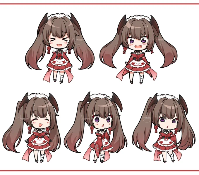 【お仕事告知】エアプロ2期生の紅炎イザナミ()さんのSDイラストを描かせて頂きました!9月14日初配信です!どうぞよろしくお願い致します!#紅炎イザナミ 