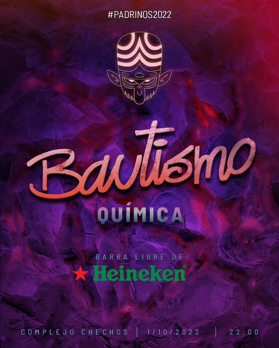 padrinosfcq2022's tweet photo. El más esperado 🔥🔥 BAUTISMO 2022 🔥🔥 

🍻 Barra libre de HEINEKEN para todos 🍻

🗓Agenda la fecha ✨1 de octubre ✨ y anda acomodando tus parciales que esta farra no te podes perder 💥💥  después no digas que no te avisamos ‼️

#padrinosFCQ2022 #bautismo #heineken #haysed https://t.co/1J0j6nzsOC