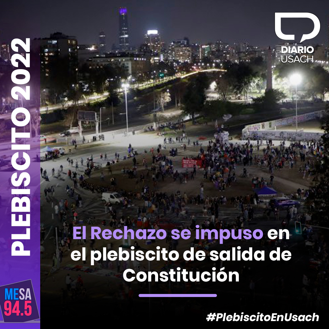 diariousach's tweet photo. Con el 99,74% de los votos contabilizados, el Servel anunció que Rechazo se impone por el 61,87% de las preferencias. El Apruebo obtuvo 38,13%
#PlebiscitoConstitucional #Mesa945 #PlebiscitoEnUsach https://t.co/MTIqIcxKtn