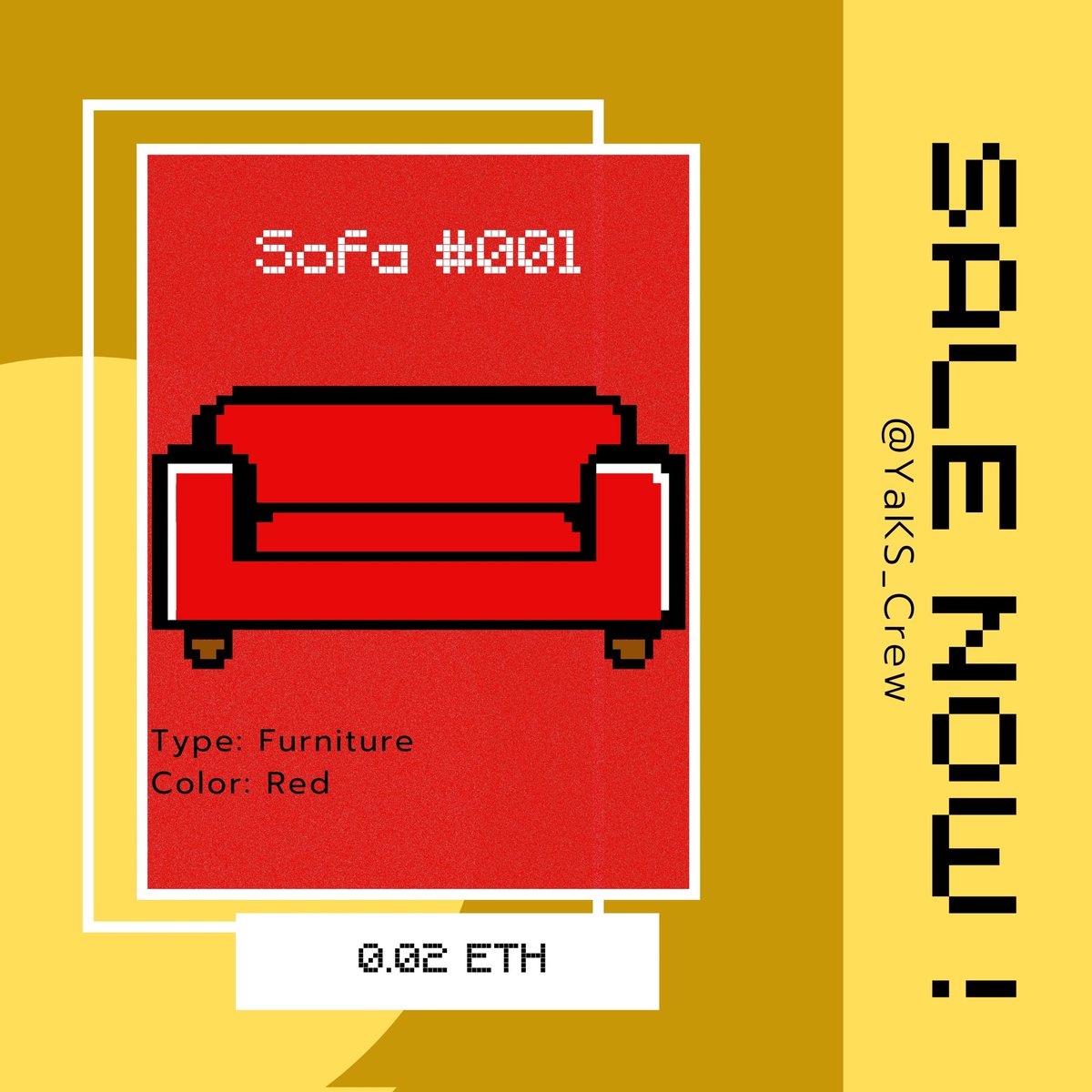 YaKS_Crew's tweet photo. Sofa #001

#NFTs #NFT #nftcollector #NFTCommmunity #nftarti̇st #nftart #YaKSCrew #NFTProject https://t.co/j08Jd8Dw5y