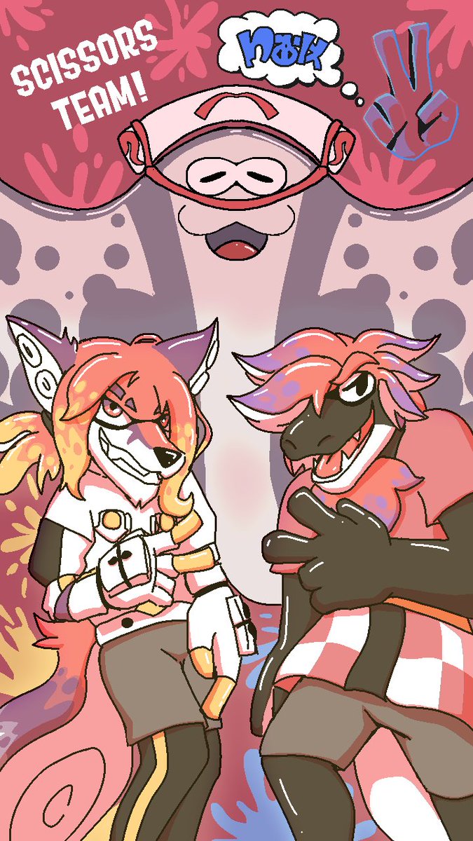 EddieBarkBark's tweet photo. ✂️ Scissors Team✂️

Jugué junto a mi novio Splatoon 3 y fue supe genial pelear por Rayan! Es tan tierno y adorable >v<! Y si, se que perdimos pero aún así me encanta 💕

#splatoon #splatoon3 #nintendoswitch #TEAMSCISSORS #furry #woof https://t.co/vFNbmxF3kl