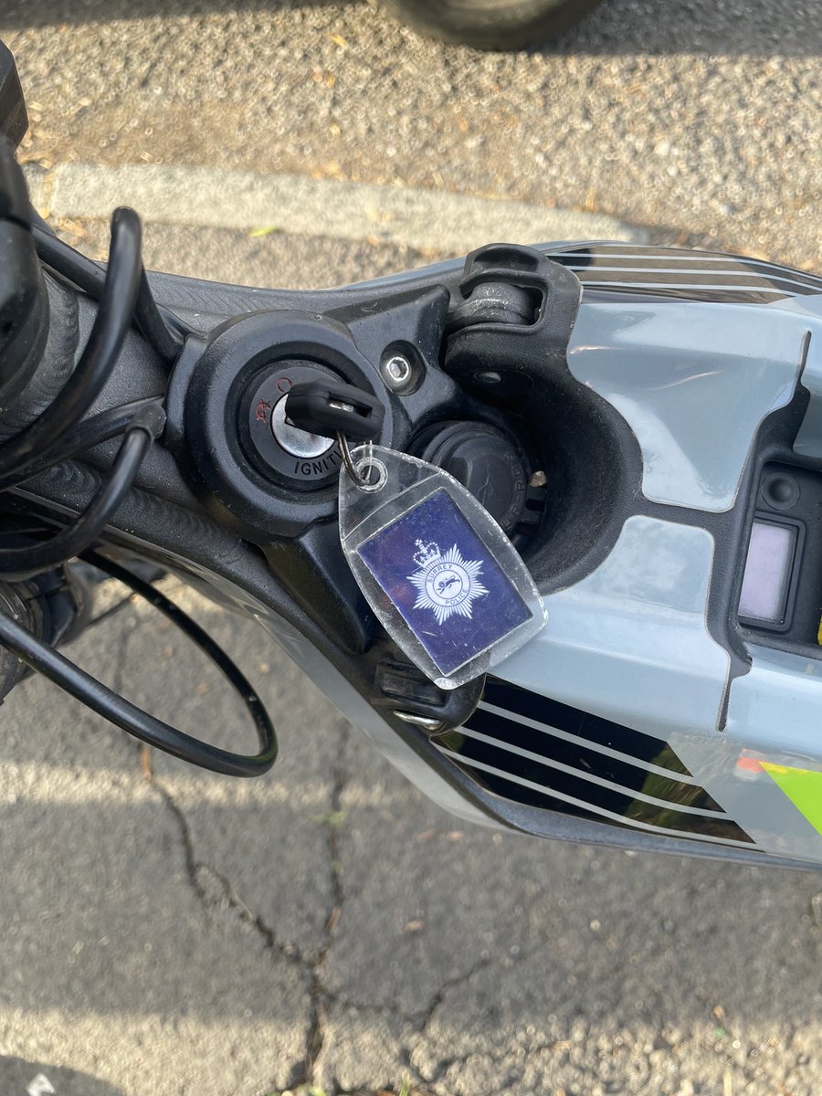 The riders may have made good their escape but we now have both their illegal bikes and they will no longer be used on the roads. 

We where a little surprised to find the key for the electric off road bike was attached to a Surrey Police key ring!! #obviouslyfans