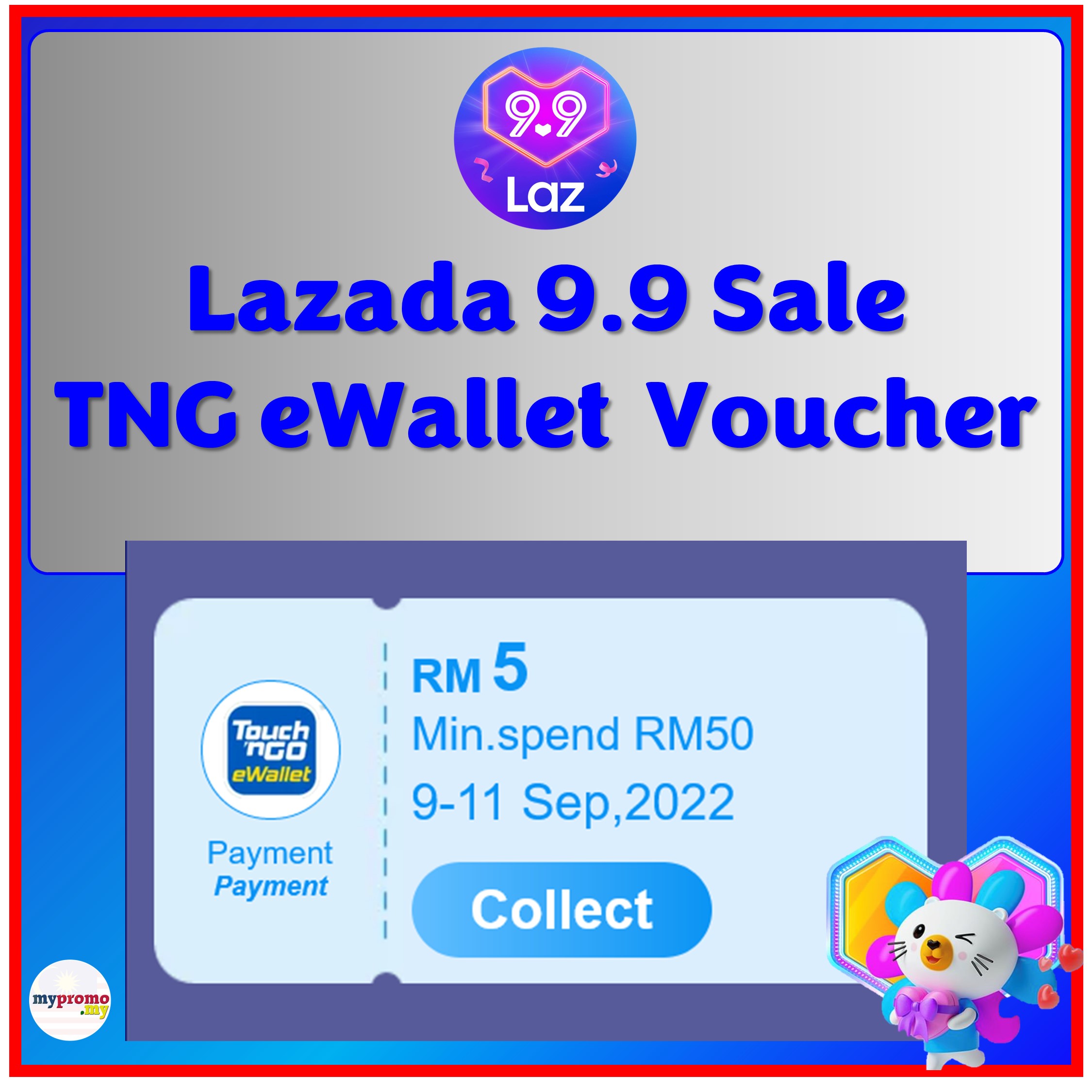 Lazada 9.9 Sale TNG eWallet Voucher