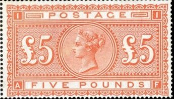 G.B. £5 1882.
This stamp used for postage would represent A maximum weight item being carried from England to rural Peru.
Mostly although used for the payment of Telegrams or Government Duty, in Scotland Whisky. Hence 3 £5 stamps issued with PO counter cancellations. https://t.co/ce3UWGAUXk