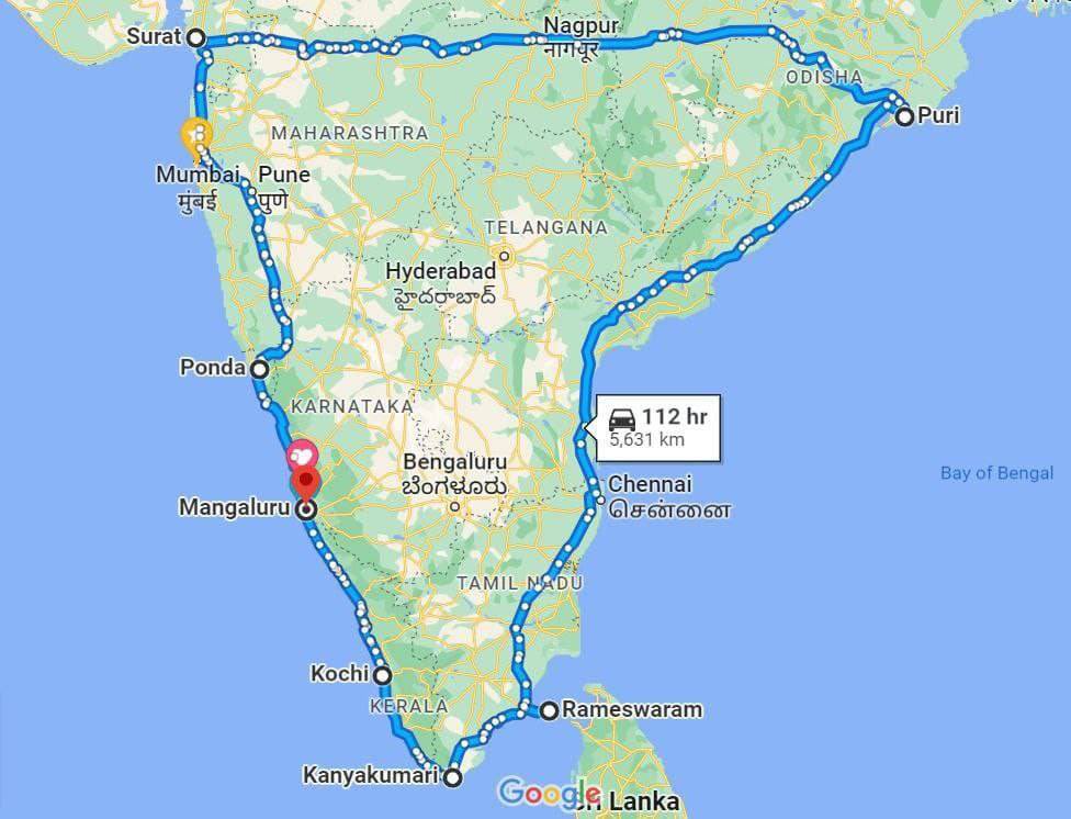 TataEVClub's tweet photo. Vivekananda Bhat from our club, ventured on the Great Indian Electric Permiter EV Trip of  more than 5600 kms! @PlugInIndia @Tatamotorsev @Tatamotorsev https://t.co/CnUqPpcUE6