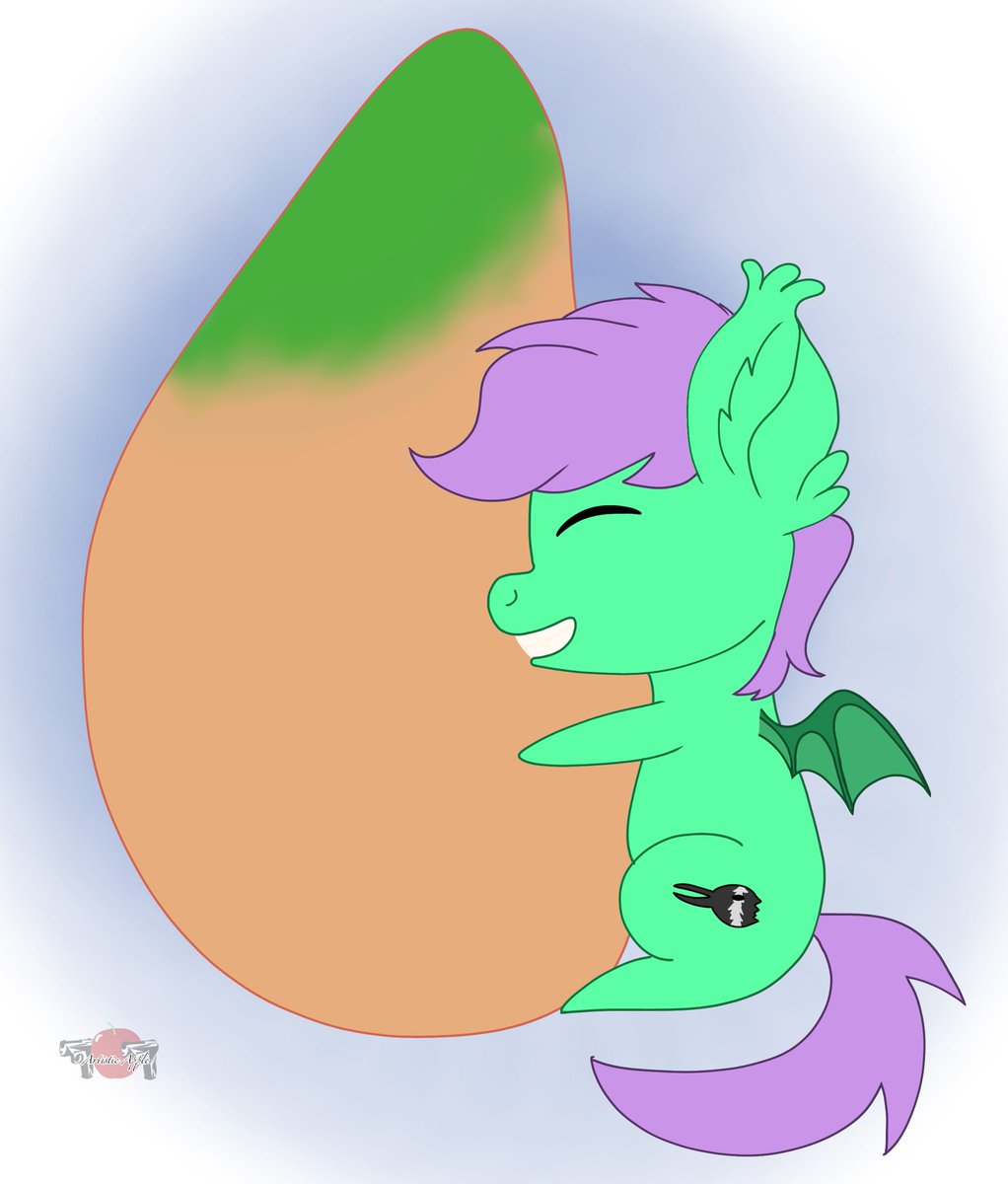 SketchyApple's tweet photo. Ayoooo I finished some art! Chibi bat pony hugging a mango #Commission for @jonargue super cute and real fun to draw :3
~~~
#MLP #mylittlepony #mlpart #mlpoc #mlpbat #batpony #mango #chibiart #artist #DigitalArtist https://t.co/gxl1Wr3L41