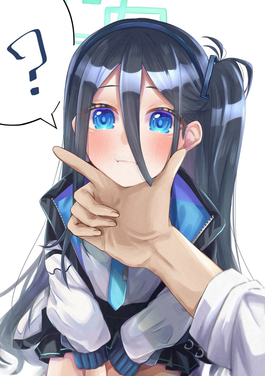 天童アリス(ブルアカ) 「輪郭に手をフィットさせたい顔してる(?)#ブルーアーカイブ  #ブルアカ #Bl」|夜桜ゆゆ🌸㌔ネックス＠skeb受付中🎨のイラスト