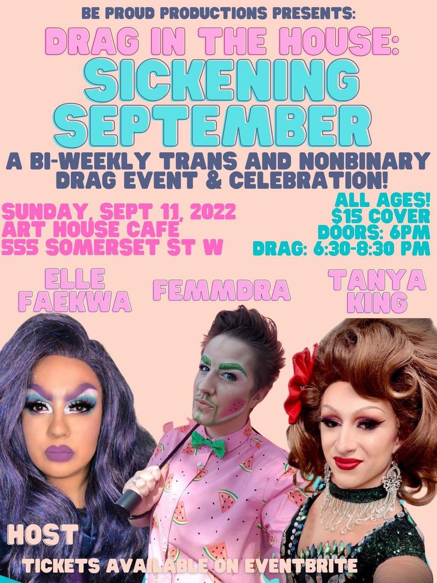 MasterCamDrag's tweet photo. Next Sunday! The show is outdoors on the ground level patio but the venue and bathrooms have stairs to get in. There isn't an ATM on site so if you'd like to tip, bring some cash with you! https://t.co/eL0MzXzMLc