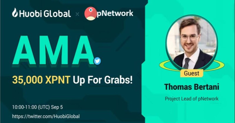 HTX_Global's tweet photo. 🥳 #Huobi x pNetwork AMA #Airdrop!

☑️ 1. Follow @HuobiGlobal, 
@pNetworkDeFi, @DujunX

☑️ 2. Retweet + Tag Friends 

☑️ 3. Join our Twitter Spaces 
https://t.co/mlO3PBq69d

☑️ 4. Answer quiz AFTER the event