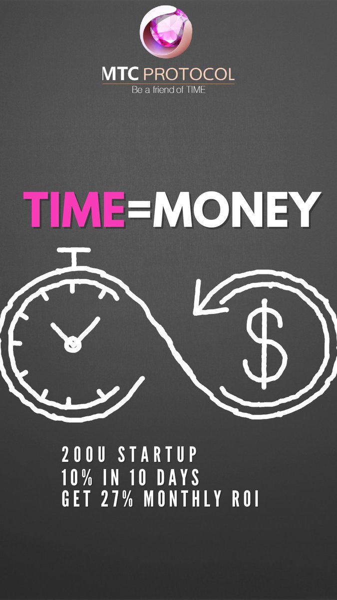 MTCProtocol's tweet image. Time=Money
Time+Money=Freedom