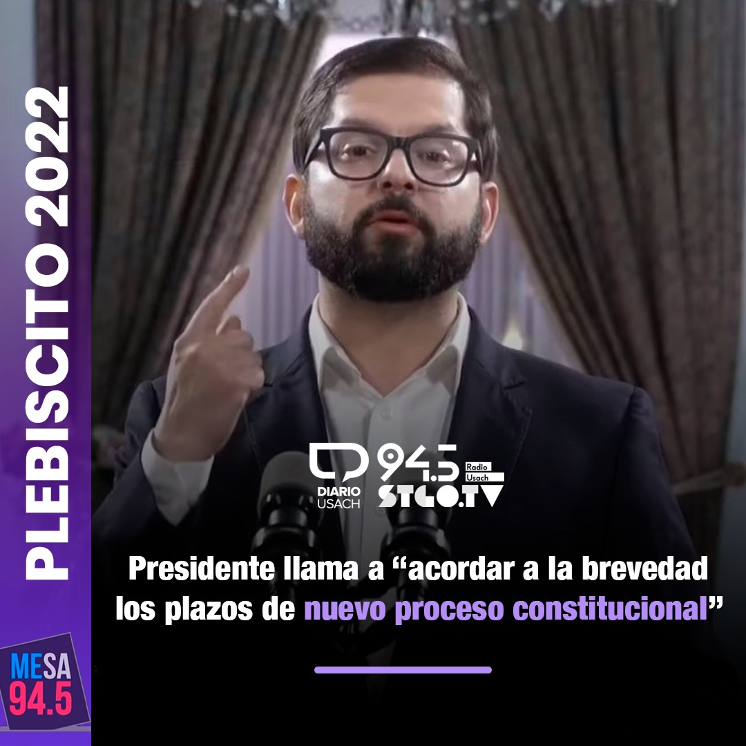 diariousach's tweet photo. Tras el resultado del plebiscito, el Presidente anunció que construirá "en conjunto con el Congreso y la sociedad civil" una hoja de ruta para un nuevo proceso constituyente.
#PlebiscitoConstitucional #Mesa945 #PlebiscitoEnUsach https://t.co/cOKG3wAAIC