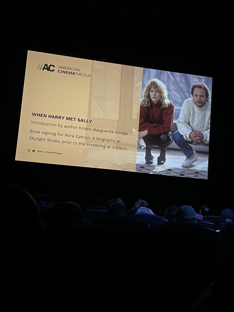 spent Labor Day Sunday in a sold out (and i mean EVERY seat taken) theater watching a beautiful 35MM print of #WhenHarryMetSally ; to see a full crowd laugh in unison to such a great film really warmed my heart, we need more movies like that ❤️ @robreiner @am_cinematheque