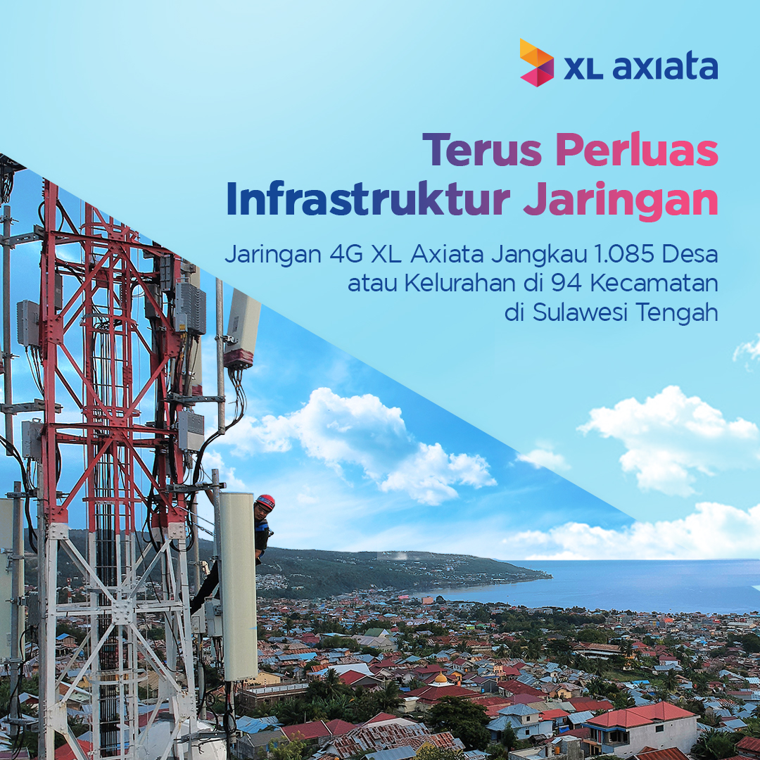 XLSMART's tweet photo. PT XL Axiata terus mendukung visi pemerintah dalam percepatan pembangunan nasional melalui pemerataan infrastruktur jaringan telekomunikasi dan data di seluruh Indonesia, dengan memperluas infrastruktur jaringan 4G-nya di pelosok Sulawesi Tengah.

#JadiLebihBaik https://t.co/IY18Nl5bB0
