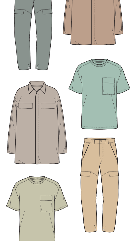 SketchArchive's tweet image. Soft Neutrals to beat the Monday Blues #WorkLeisure #UtilityJacket #menswear #fashiondesign #apparelsketch #technicalsketch #fashionsketch #mensdesign #modernday #hybridoffice #easycommute #citycommute #nftfashion #nftart #nftfashionart