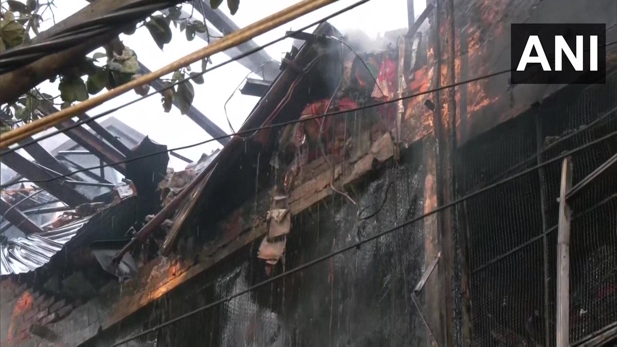 Over 100 fire officers are deployed here along with 35 fire tenders