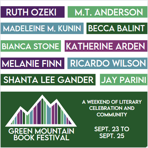 We’re just a few weeks away from the first-ever Green Mountain Book Festival! 🏔📚 Programming includes 63 #authors, 13 panels, 23 #poetry readings, a #BannedBook open mic reading, a used book sale, a local lit night, and more! greenmountainbookfestival.org/festival-sched…