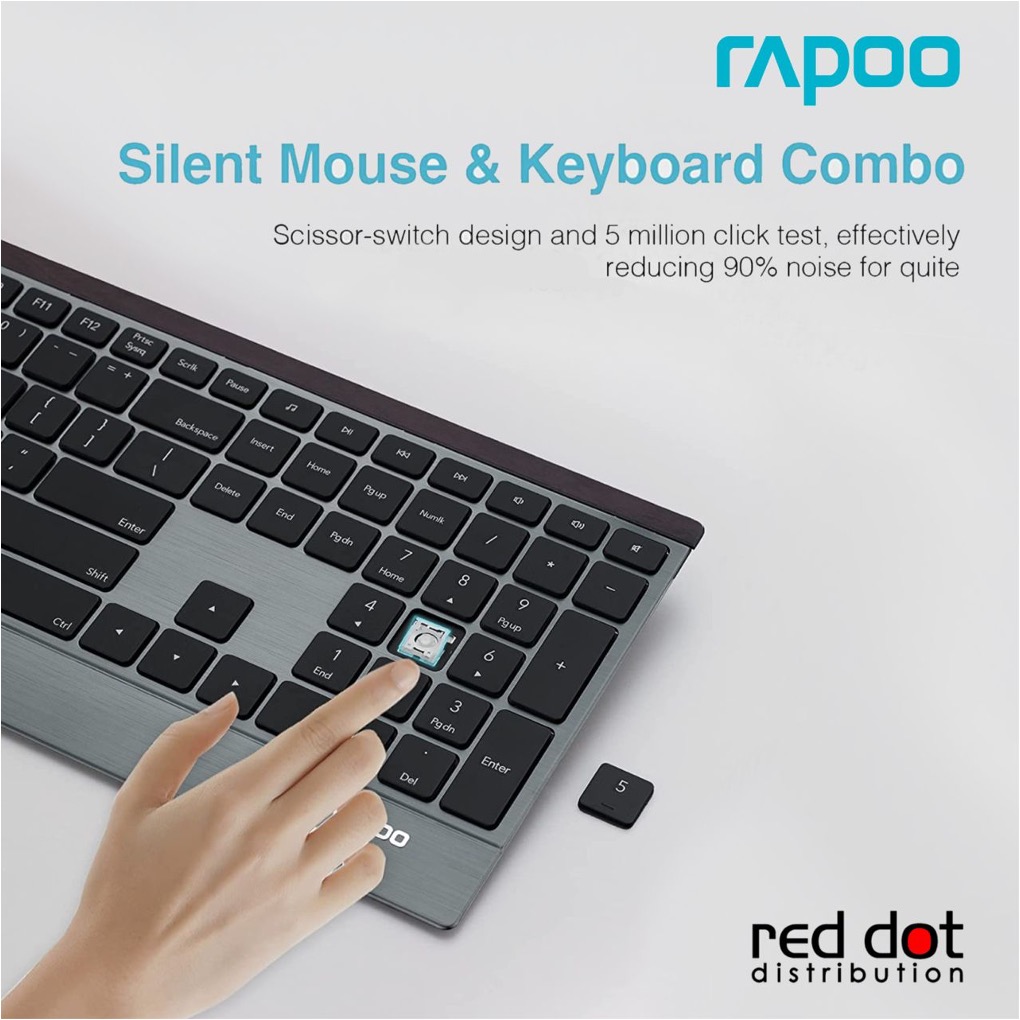 The Rapoo Silent mouse &amp; Keyboard combo is very suitable for people who use multiple devices for office work.

Get in touch to learn more!

#RedDotDistribution #Rapoo #silentmouse #keyboard #combo