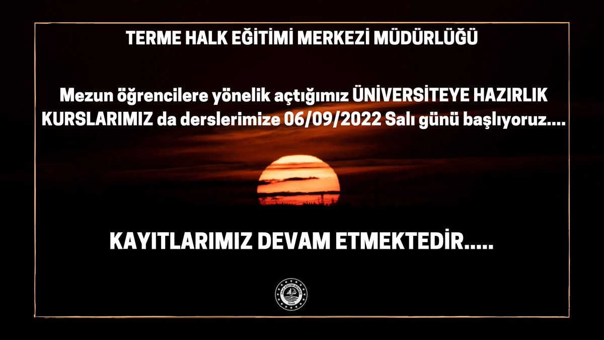 Terme Halk Eğitimi Merkezi Müdürlüğü (@halkterme) on Twitter photo 