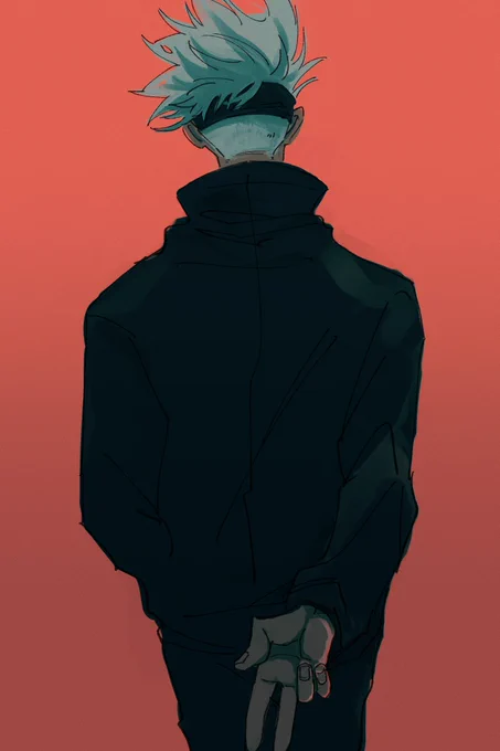 気を抜くと後ろ姿描いてしまう 