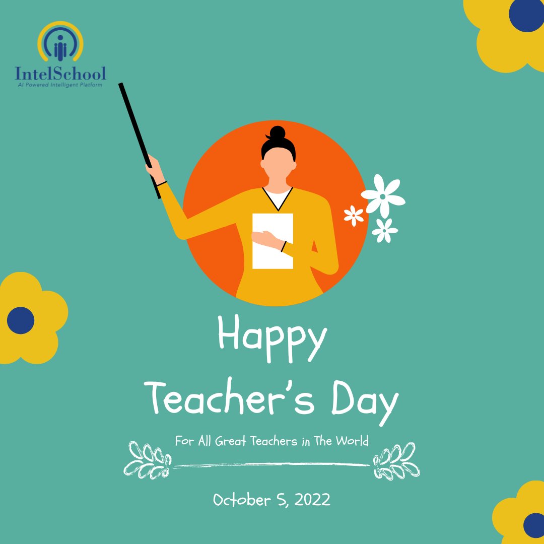 IntelSchoolApp's tweet photo. Happy Teacher's Day

#teachersday  #teacher #happyteachersday #education https://t.co/9hjYH2lf4C