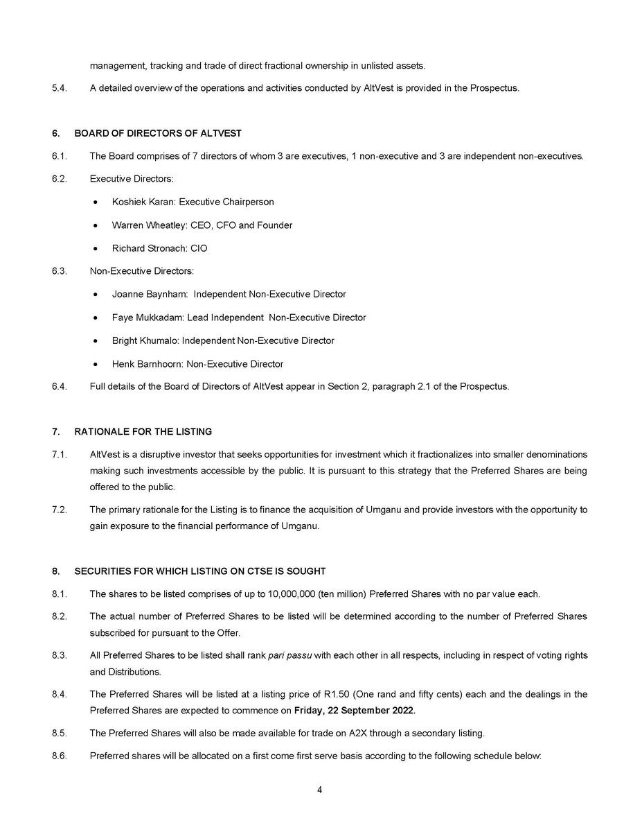 CapitalAltvest's tweet photo. 🚨It's the announcement you have been waiting for! Our formal notice of Umganu's listing and a withdrawal of our cautionary

Umganu lodge goes live on 22 September!

The link to the announcement: https://t.co/QoiYdeVOmg

The link to the prospectus: https://t.co/whAhHmpHhu https://t.co/LmFMoc5f87