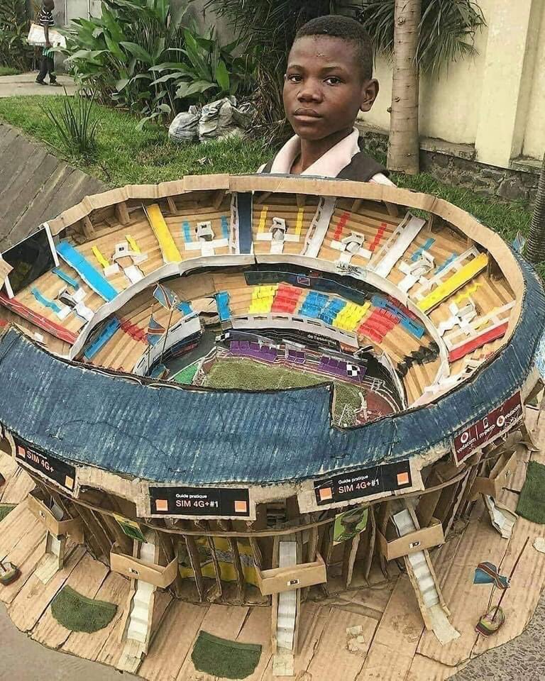 Young boy builds a stadium model entirely from old cardboard 🤩 anakaa kutoka county gani Kenya #KenyaDecides2022 #SupremeCourtruling #KenyanElection2022 #SCOK