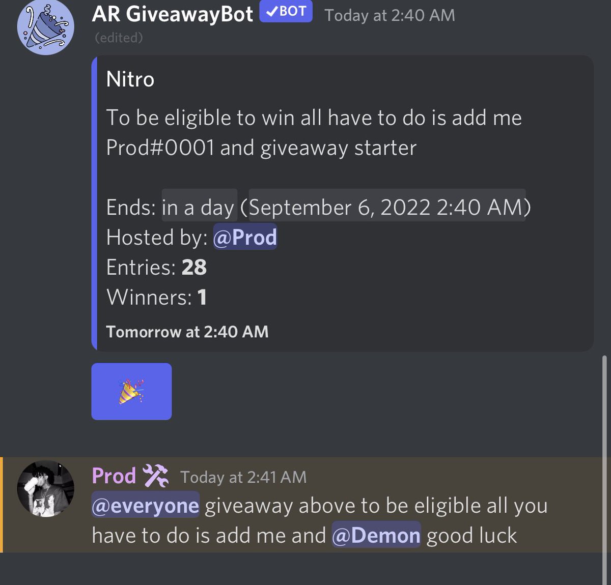 Giveaway reply, quote retweet ur discord user to get a higher chance