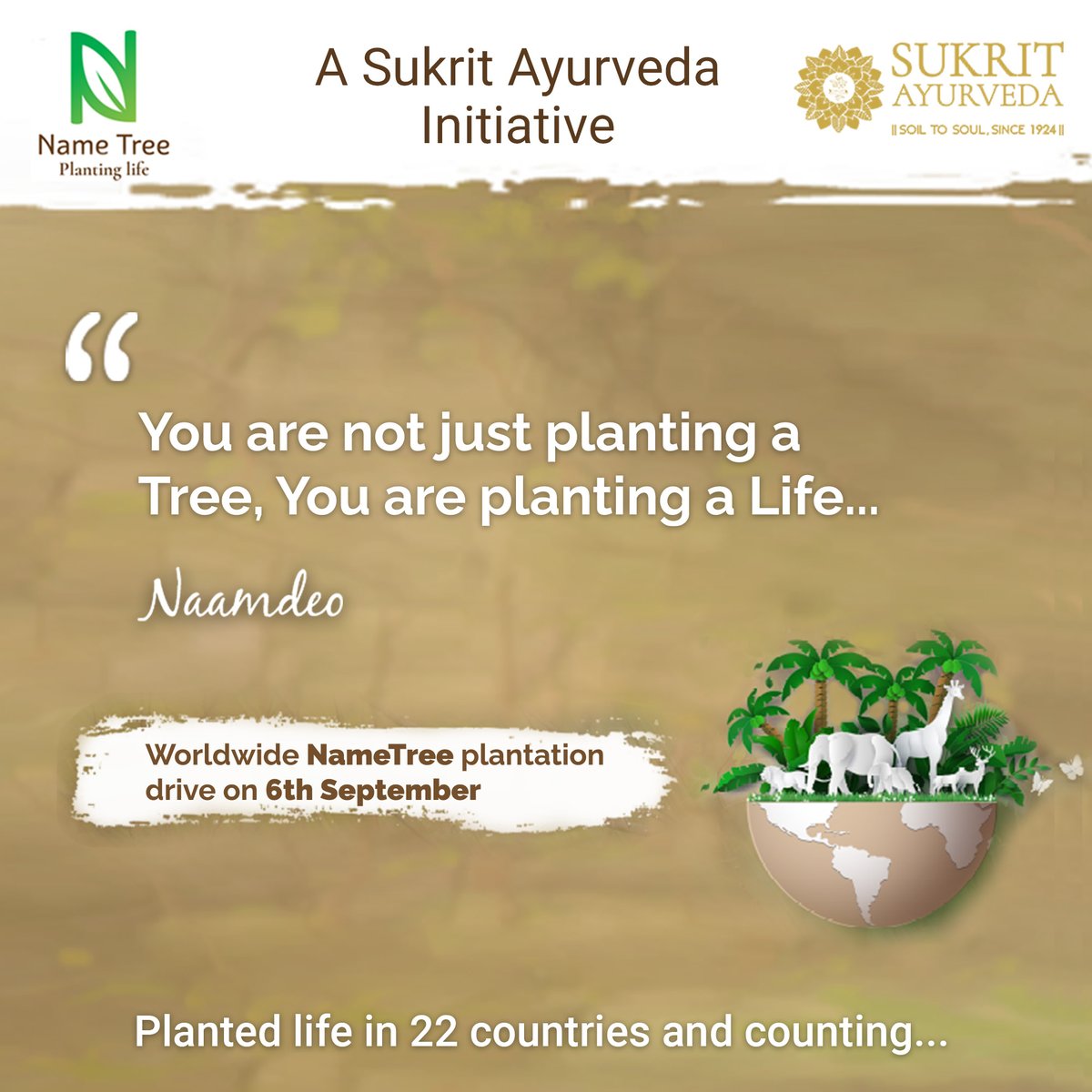 sukritayurveda's tweet photo. NameTree - An initiative of Sukrit Ayurveda
#sukritayurveda #NameTree #trees #BillionTree #plantation #PlantationDrive #NaamDeo #NaamDeoQuotes #green #MissionGreen #ecofriendly #greenplanet https://t.co/2zEv1oXgv5
