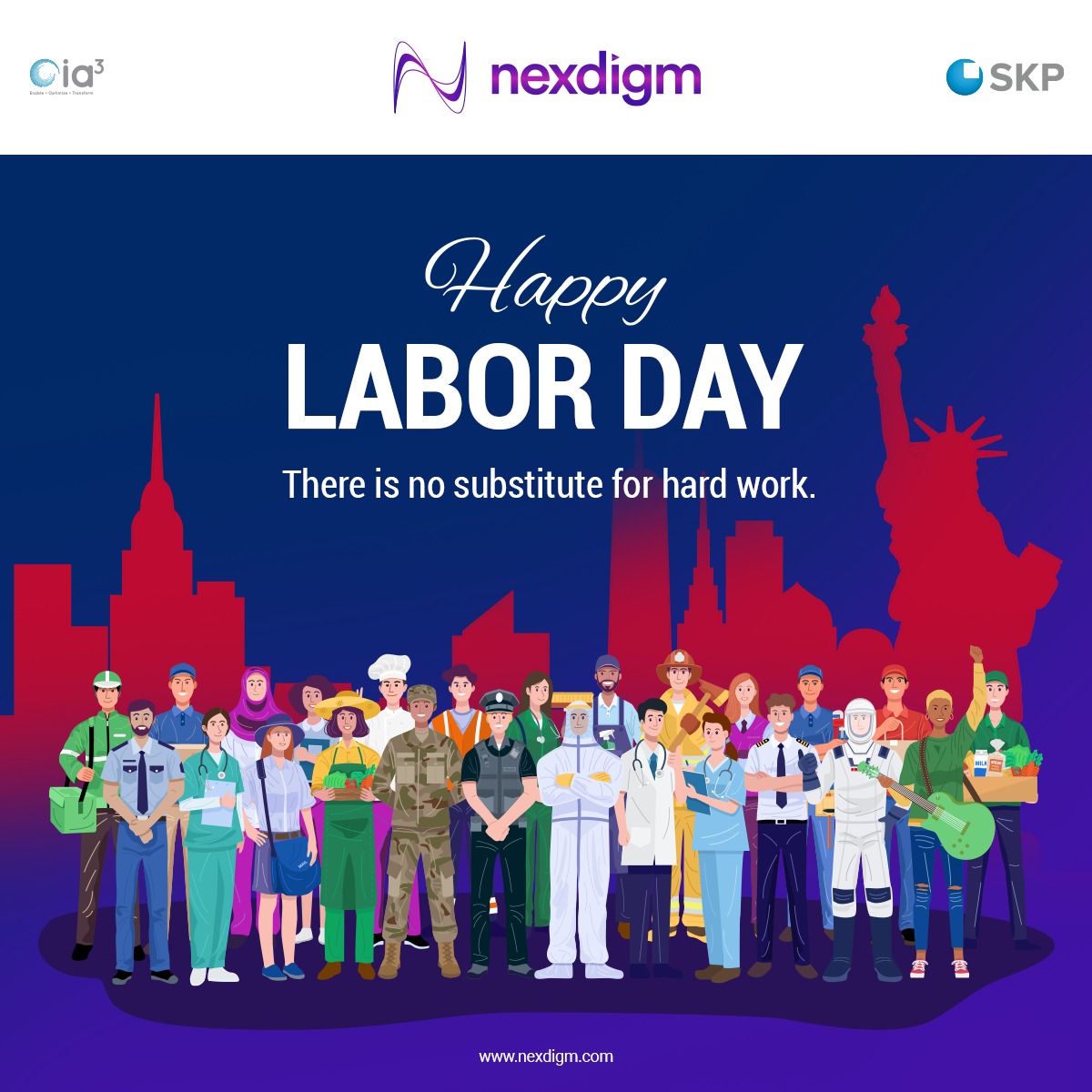 Nexdigm_'s tweet photo. We would like to express our gratitude and respect to every working individual. Labor Day greetings!

#LaborDay #WorkHard #USA #America #ThinkNext https://t.co/BSUFgLjFlB