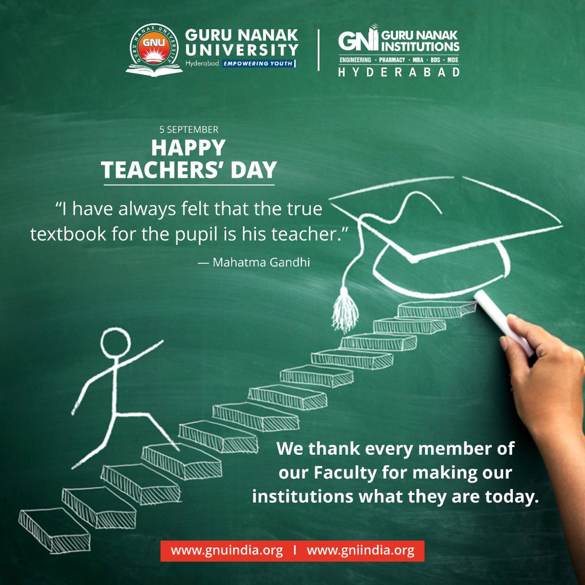 gnibs_hyd's tweet photo. Big salute to Shri Sarvepalli Radha Krishnan garu on his birth anniversary. On whose name India celebrates Teachers day. 

Thanks to the teachers who are selfless and always work for betterment of students. 

#gnu #gni #teachersday #life #learning #teaching #college #university https://t.co/inqPWN7z8f
