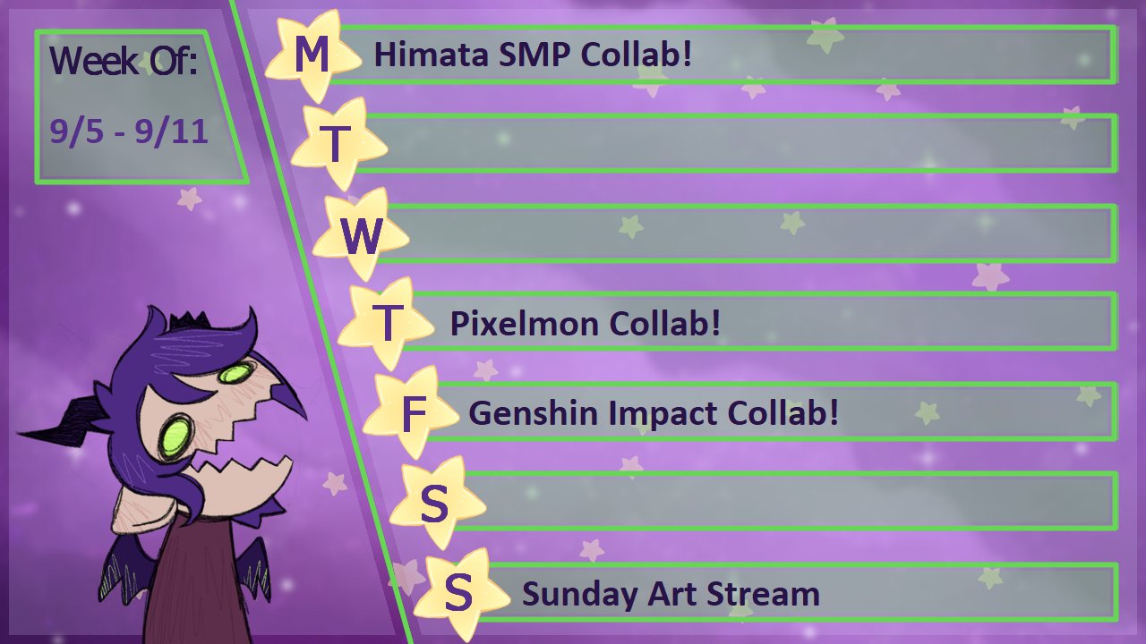 Hectic Vtuber on Twitter "Collab collab collab!!! This weeks schedule Stay tuned https//t.co