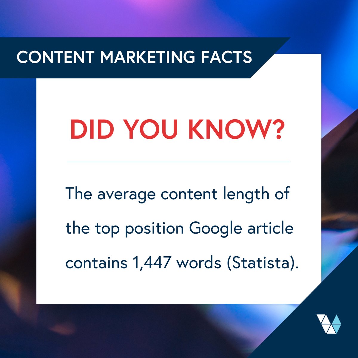 VineDigital's tweet photo. According to a recent study, the average content length of the top-ranking article on Google is 1,447 words. If you want a high chance of getting your content to rank on the first page of SERPs, creating well-researched and informative content is essential. https://t.co/gPazWdRFvR
