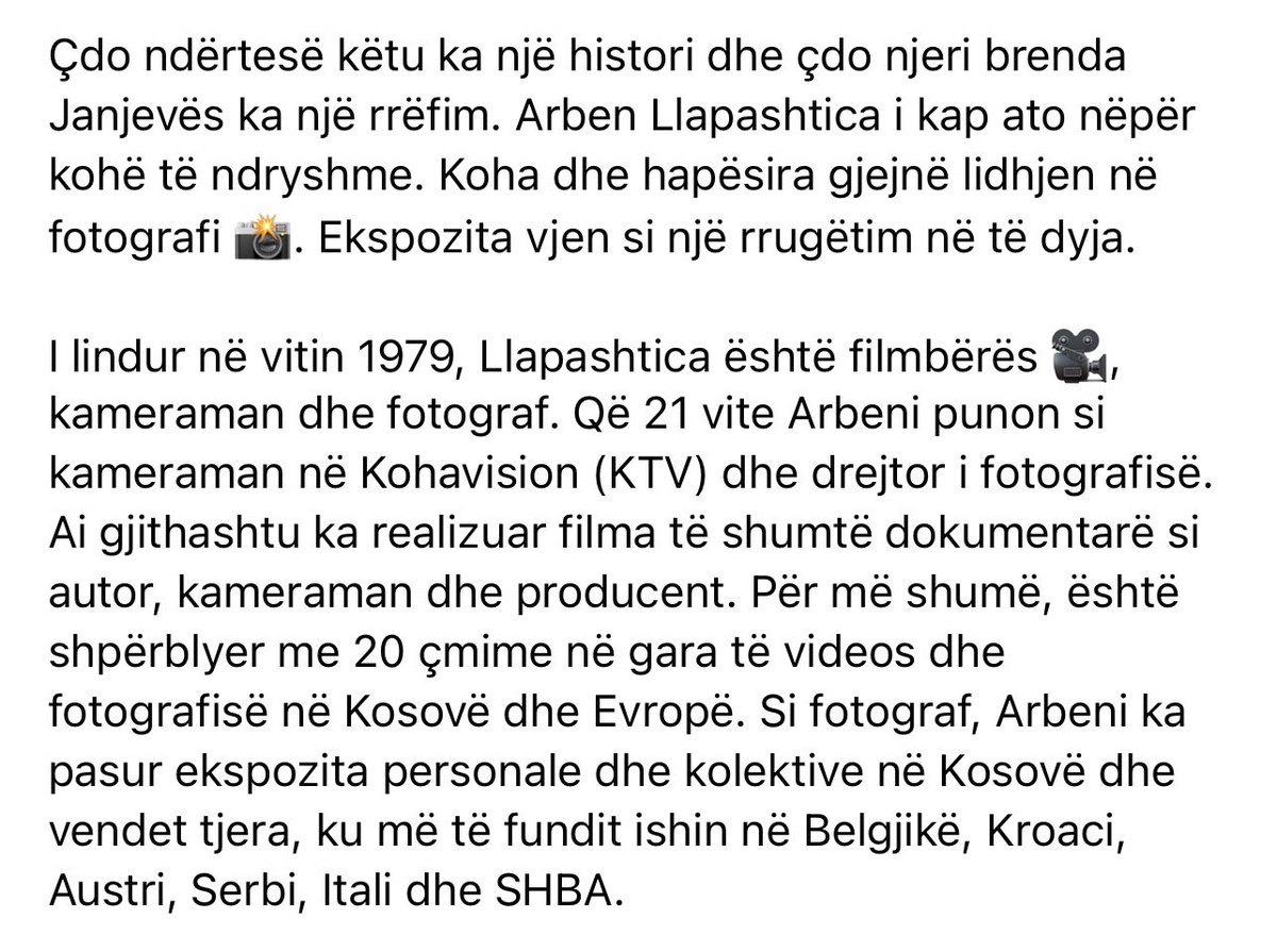 ALlapashtica's tweet photo. Nëpër Kosovë kam disa vende speciale që i frekuentoj, ama Janjevën e kam shumë për ❤️
Po ju ftoj me datën 8 Shtator në Shtëpinë e Evropës në Prishtinë me i pa dostat e mi të Janjevës ora 19:00 https://t.co/SzX1kjbAsM