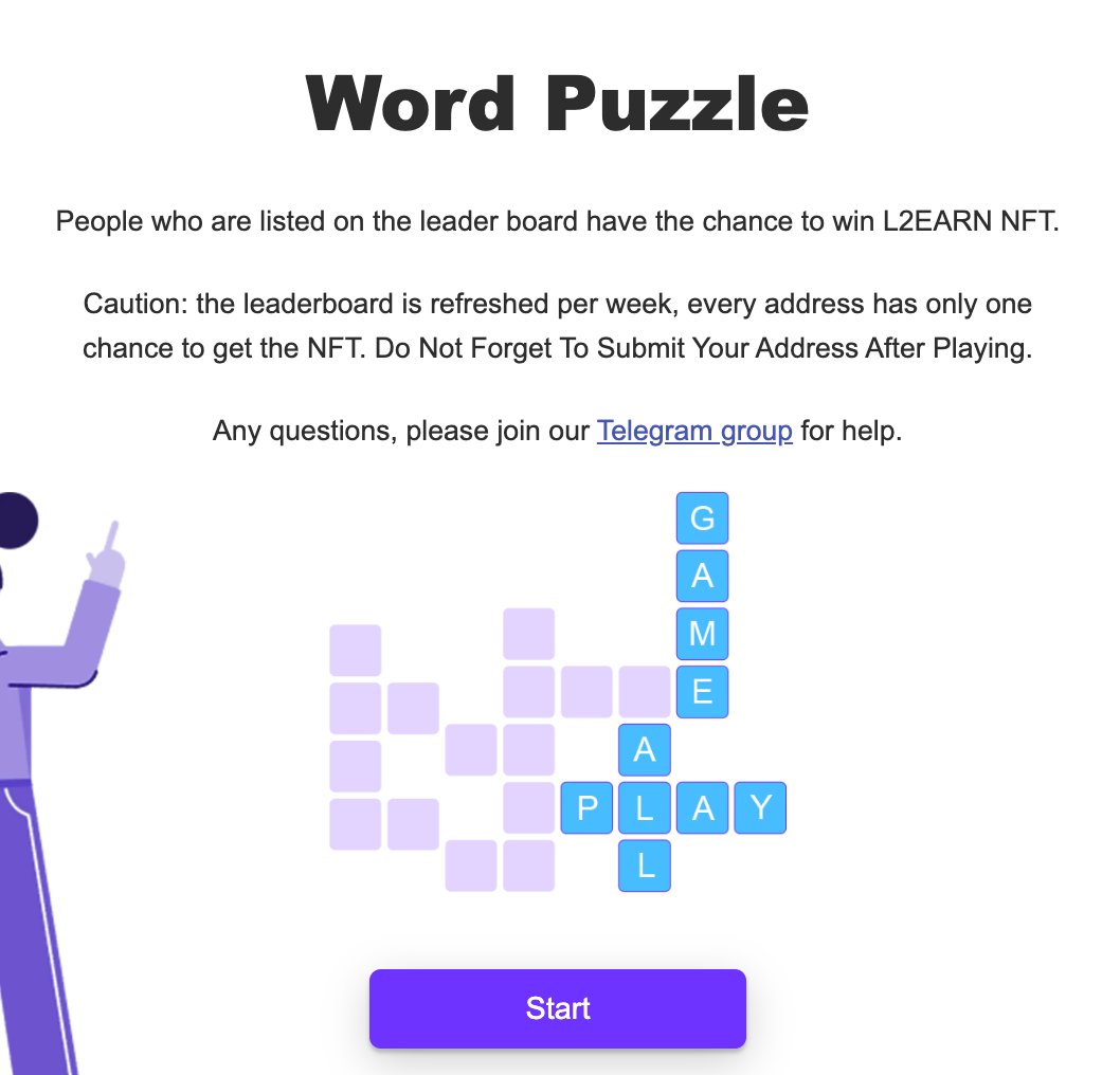 #L2EARN #crossword puzzle leaderboard week 2👉t.me/L2EARNOfficial…

All of the top 100 players in the list get an #Airdrop of stationary NFTs📖

The top three players get an airdrop of 50, 30, 20 $USDT respectively💰

Distribute📅 19th Sep

Play🧩l2earn.education