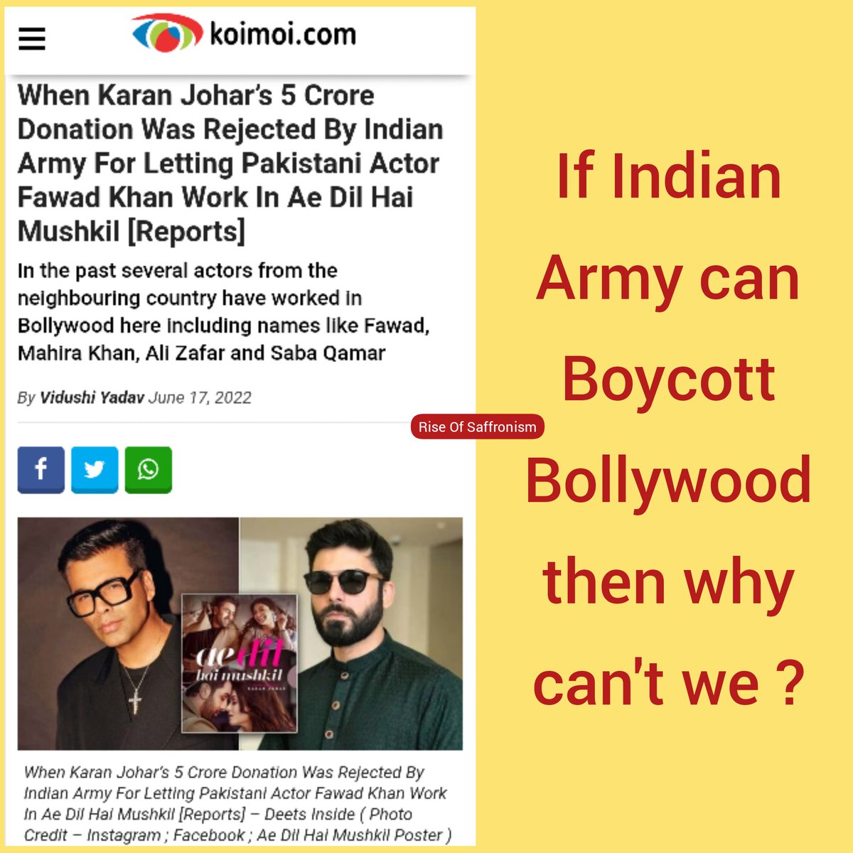 Please ask this question to yourself.

#BoycottBramhashtra #BoycottBramhashtraMovie #BoycottbollywoodForever