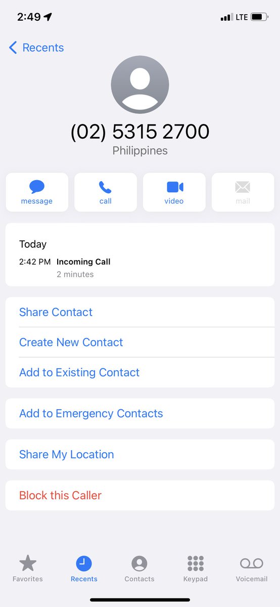 fromramyeonz's tweet photo. I just received a call from this number and they said they were from shopeepay and was asking if I was this person (nalimot ko yung name) and I said I wasn’t. Tas they proceeded to ask me if I am related dun sa tao pero syempre hindi naman at kung gaano katagal https://t.co/v27I99RHtI